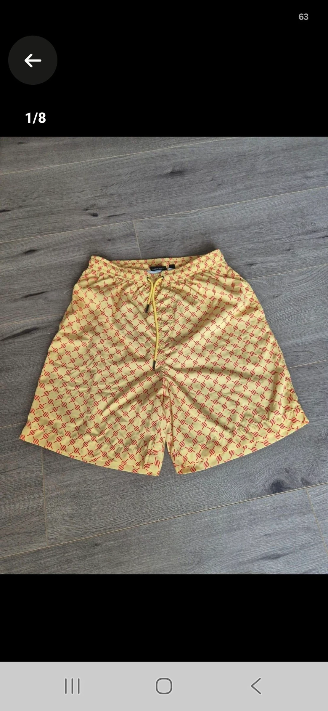 Daily Paper Zwembroek Yellow / Red Logo All-Over Print (Maat M)